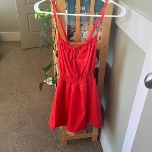 orange/red mini dress